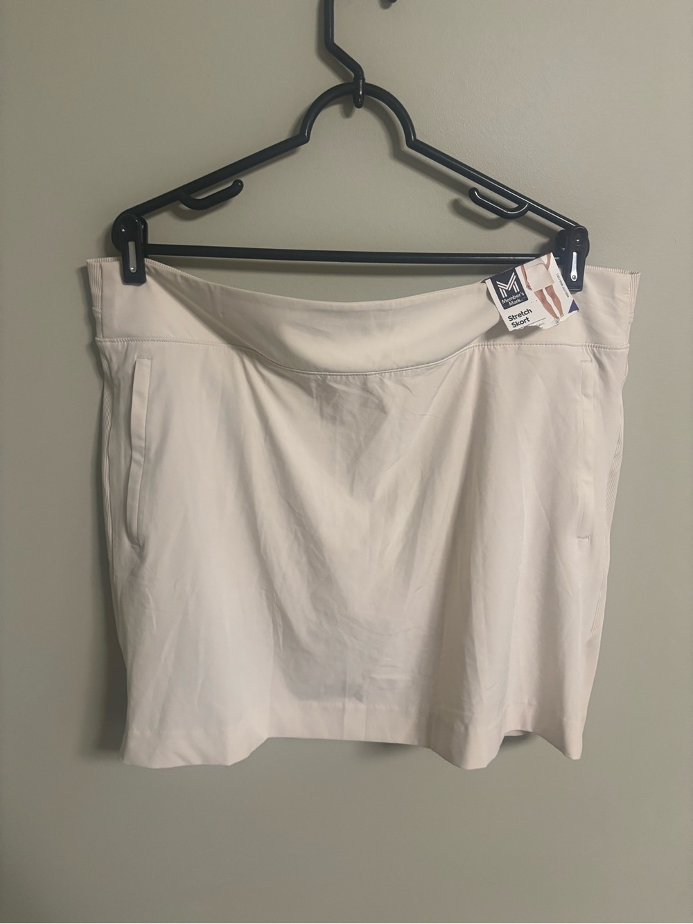 Member's Mark Women's 4 Way Stretch Mid Rise Stretch Skort Size XXL New Beige